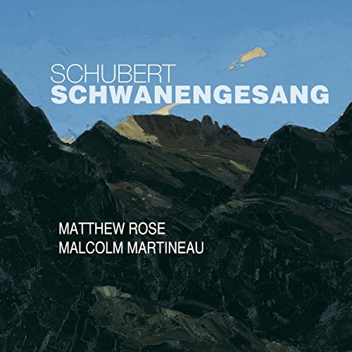 CD cover for Schubert’s Schwanengesang featuring a mountain landscape.