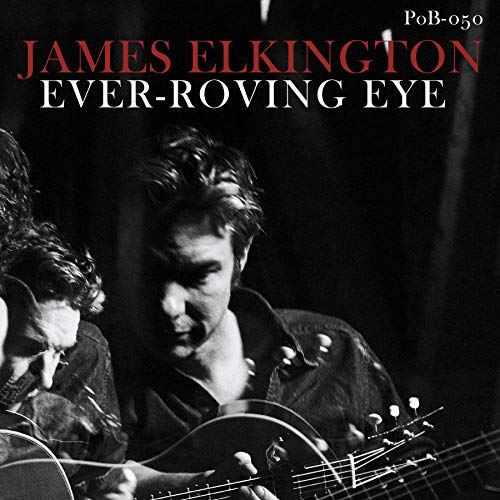 Black and white album cover featuring James Elkington with a guitar.