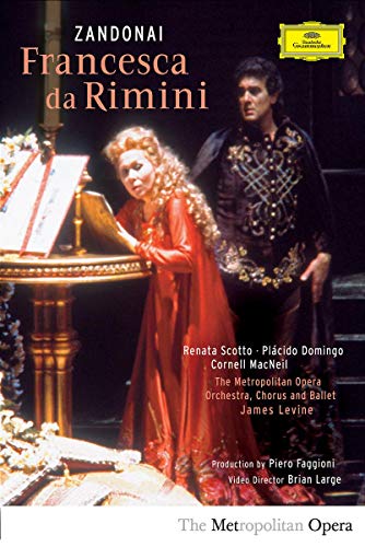 Opera DVD cover featuring Renata Scotto and Plácido Domingo in costume.