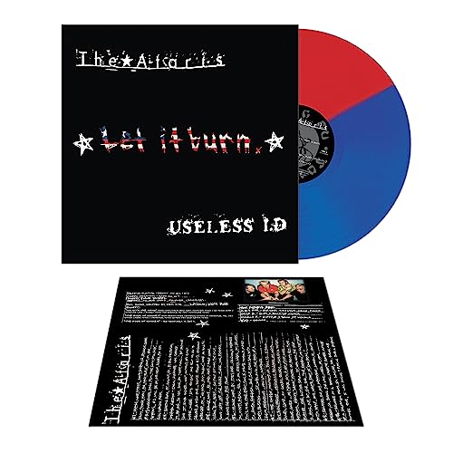 Vinyl record of "Let It Burn" by Ataris & Useless I.D., red and blue.