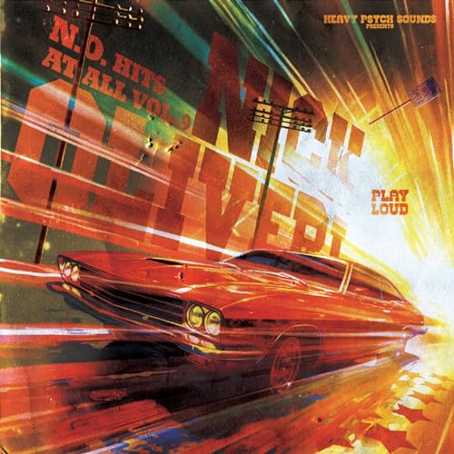 CD cover featuring a red car speeding down a highway at night.