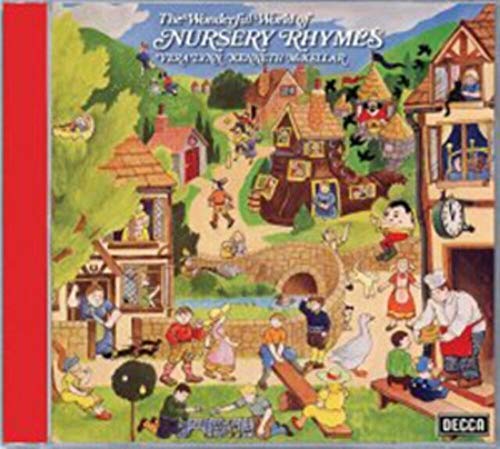 CD cover art depicting a colorful, illustrated village scene with children.