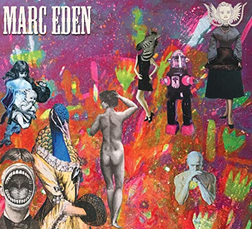 CD cover art: surreal collage of figures in a colorful, abstract landscape.