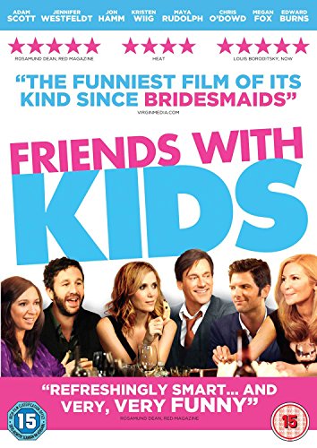 Friends With Kids" DVD cover featuring cast photo and pink title text.
