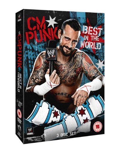 DVD cover featuring wrestler CM Punk with tattoos, holding a microphone.