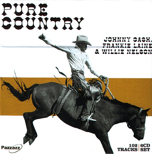 CD cover for “Pure Country” featuring a cowboy riding a bucking horse.