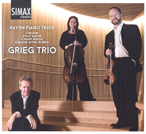 CD cover featuring the Grieg Trio and Haydn piano trios details.