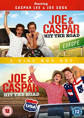 DVD cover for "Joe & Caspar Hit The Road" featuring two young men.