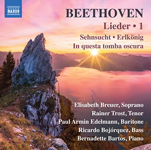 CD cover for Beethoven's "Lieder, Vol. 1" featuring a mountain landscape.