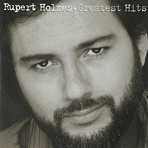 Black and white portrait of Rupert Holmes, album cover.