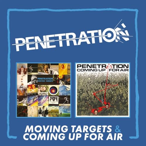 CD cover for Penetration’s “Moving Targets/Coming Up For Air” with collage imagery.