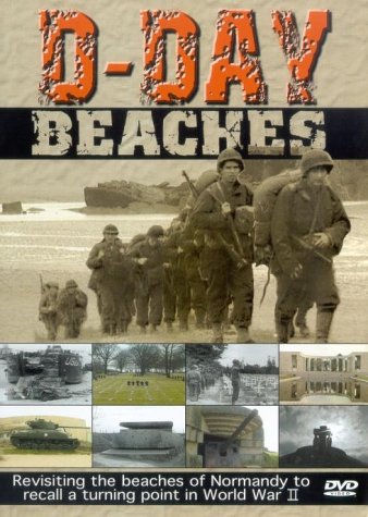 DVD cover depicting soldiers landing on Normandy beaches during WWII.