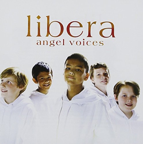 CD cover featuring four young boys in white robes, labeled "libera angel voices".