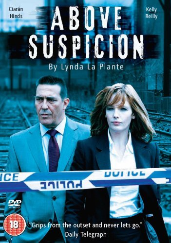 DVD cover for āAbove Suspicionā featuring CiarĆ”n Hinds and Kelly Reilly.