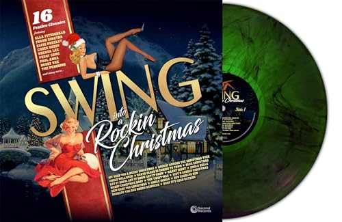 Vinyl record cover with pin-up art and a green marbled disc.