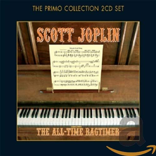 CD cover for Scott Joplin's "The All-Time Ragtimer" featuring a piano.