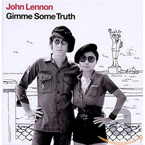 John Lennon and Yoko Ono on album cover, both wearing hats and sunglasses.