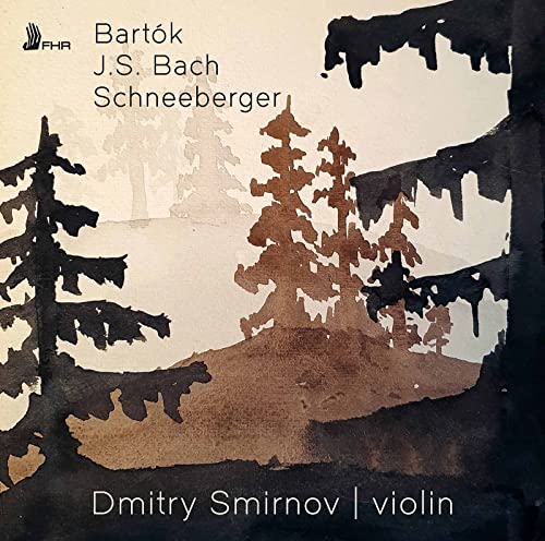 CD cover with abstract watercolor trees and composer names.