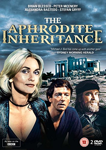 DVD cover for "The Aphrodite Inheritance" featuring actors and Grecian ruins.