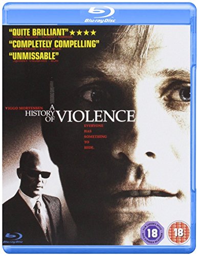 Blu-ray cover for "A History of Violence" featuring a shadowed face.