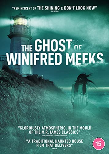 DVD cover for "The Ghost of Winifred Meeks" featuring a lighthouse and ghostly figure.