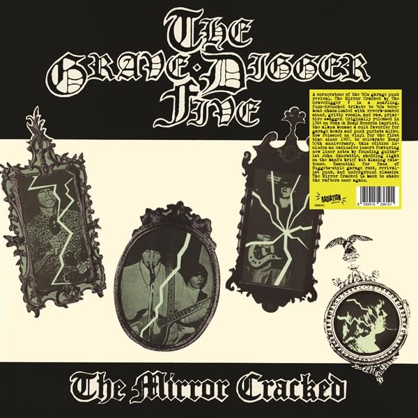 Vinyl record cover for "The Mirror Cracked" by The Gravediggers, featuring mirrors.