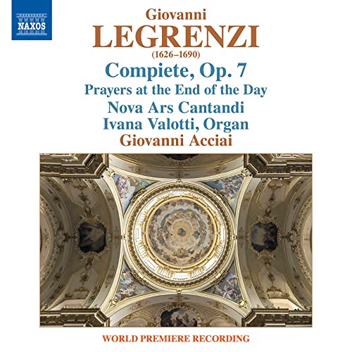 CD cover for Giovanni Legrenzi’s “Compiete, Op. 7” featuring a church dome.