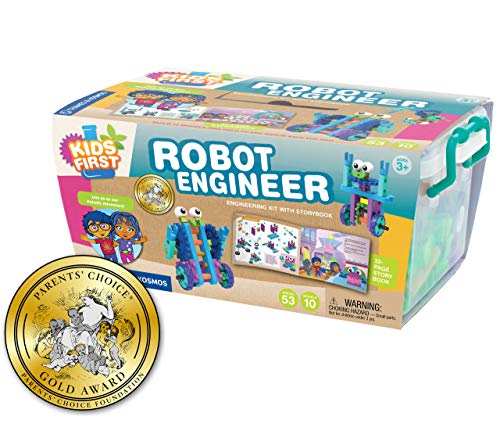 Thames & Kosmos | 567009 | Kids First: Robot Engineer | Engineering Kit with A Storybook | 53 Pieces | 10 Different Models To Build | Ages 3+