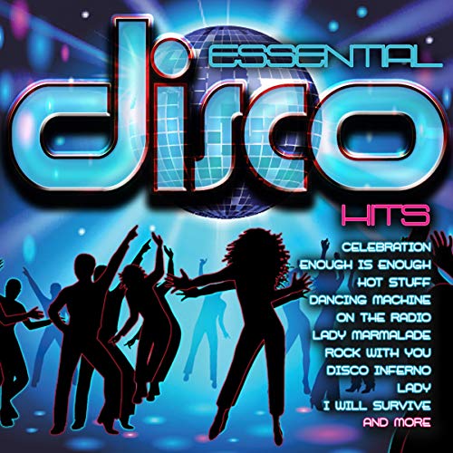 CD cover for “Essential Disco Hits” with silhouetted dancers.