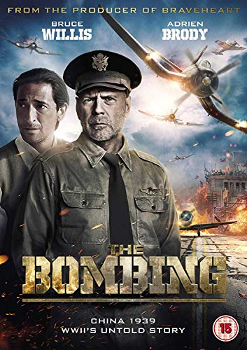 DVD cover for "The Bombing" featuring Bruce Willis and Adrien Brody, wartime setting.