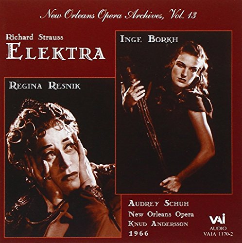 CD cover for Richard Strauss’s Elektra, featuring two opera singers.