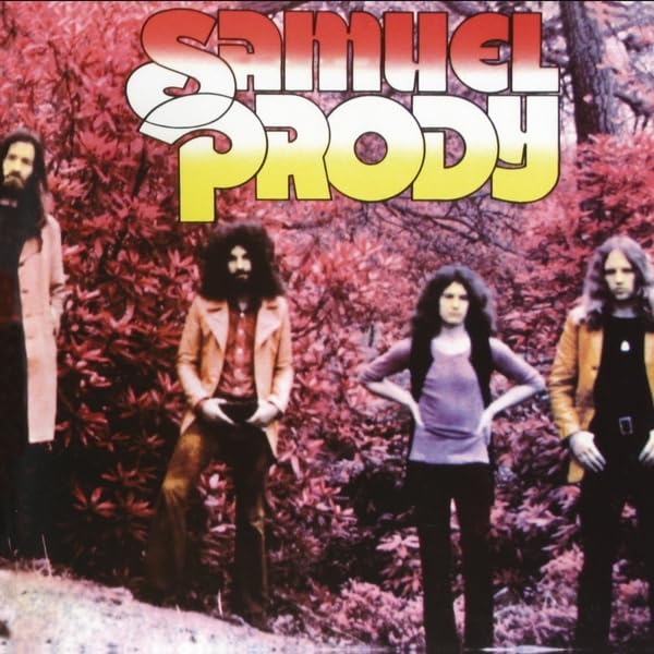 CD cover for Samuel Prody featuring a band portrait with red foliage.