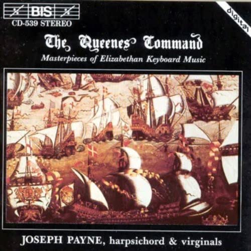 CD cover for Orlando Gibbons’ Elizabethan keyboard music with a ship illustration.