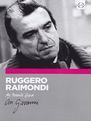 Black and white portrait of Ruggero Raimondi on a DVD cover.