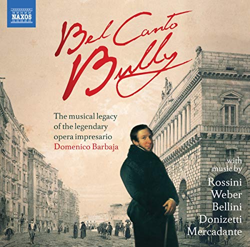 CD cover: portrait of Domenico Barbaja with opera house backdrop.