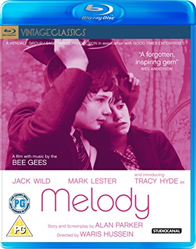 Blu-ray cover for the 1971 film "Melody," featuring two young boys.