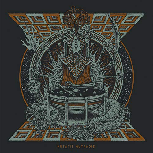 CD cover art: intricate, dark illustration of a demonic figure and cosmic scene.