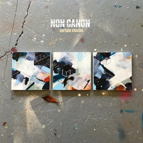 Vinyl album cover: abstract geometric painting in blue, white, and black.