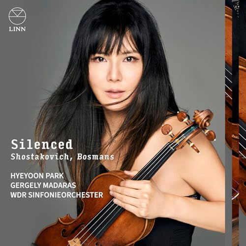 CD cover featuring violinist Hye Yoon Park with violin and text "Silenced".