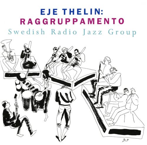 CD cover: black and white line drawing of a jazz ensemble.