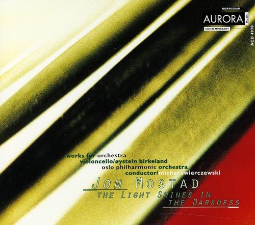 CD cover with abstract gold and black streaks, text naming Jon Mostad.