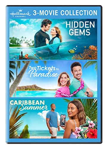 DVD cover for "Hidden Gems" Hallmark 3-movie collection with romantic scenes.