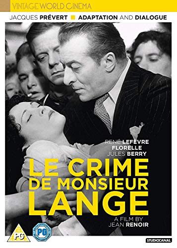 DVD cover for “Le Crime De Monsieur Lange” featuring a dramatic film still.