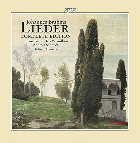 CD cover for Johannes Brahms Lieder, featuring a landscape painting.