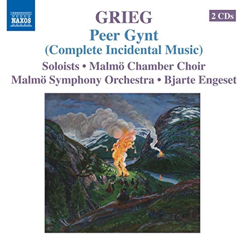 CD cover for Grieg’s “Peer Gynt” music, featuring a landscape painting.