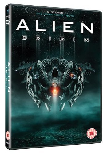 DVD cover for "Alien Origin" featuring a menacing alien creature.