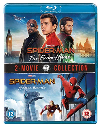 Blu-ray cover featuring Spider-Man, Nick Fury, and scenes from two movies.