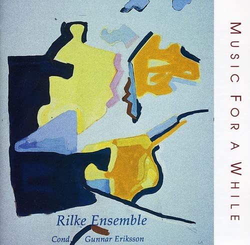 CD cover with abstract painting of figures in yellow, blue, and black.