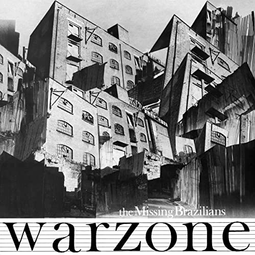 Black and white album cover for "Warzone" by The Missing Brazilians.