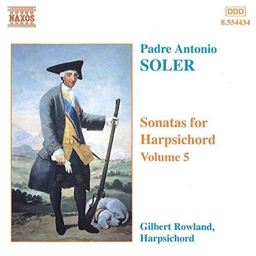 CD cover: portrait of Antonio Soler with dog, title "Sonatas for Harpsichord".